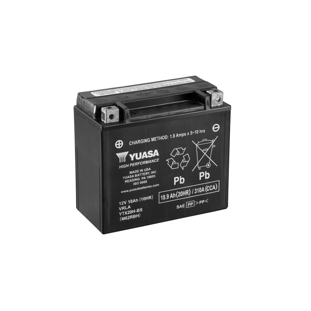 YUASA YTX20H-BS MOTORCYCLE BATTERY MADE IN USA