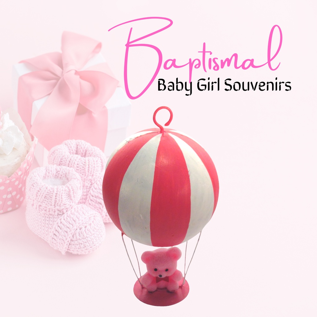 Baptismal and Birthday Souvenir and Giveaways for Baby Girl - Hot Air Balloon (Minimum order of 20pc