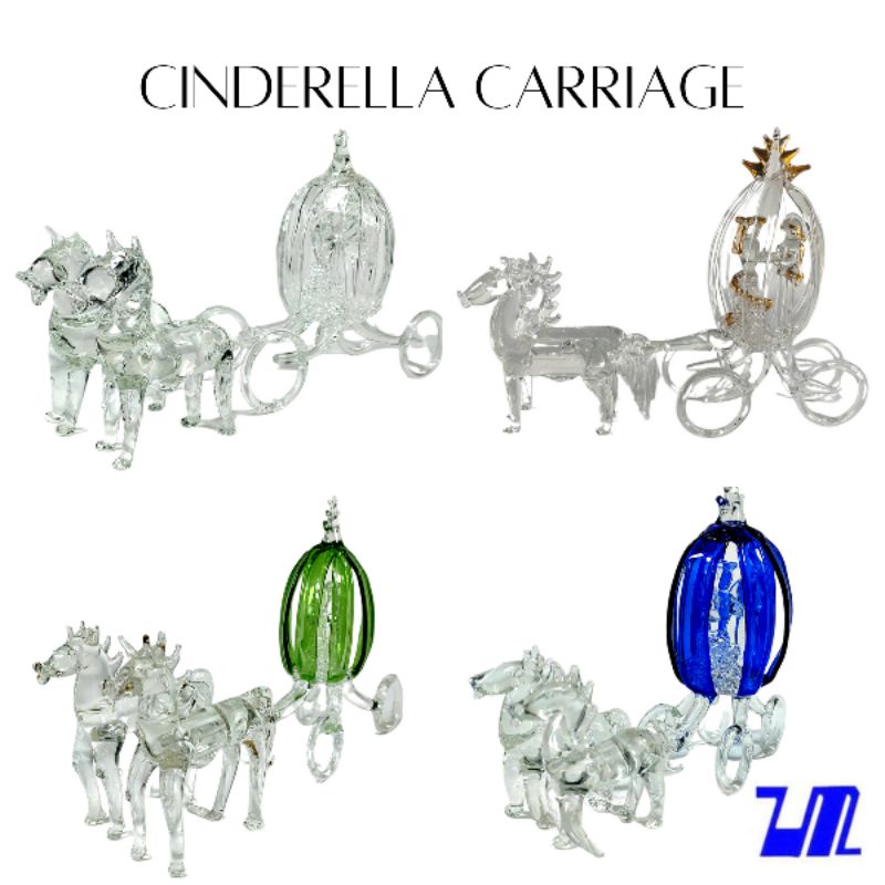 Cinderella Carriage The Pumpkin Coach Glass Figurine