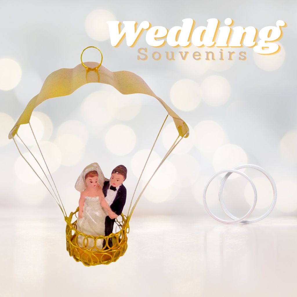Bride and Groom in Parachute Wedding Souvenirs and Giveaways (Minimum order of 20pcs)