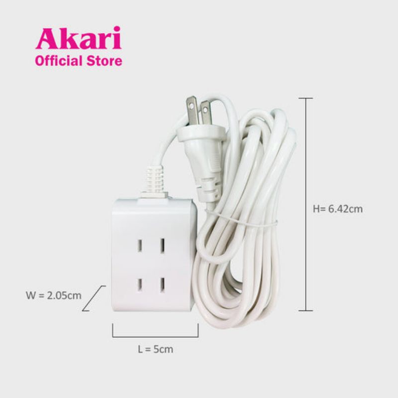 Akari 3-Gang Extension Cord (AEC-8802N)