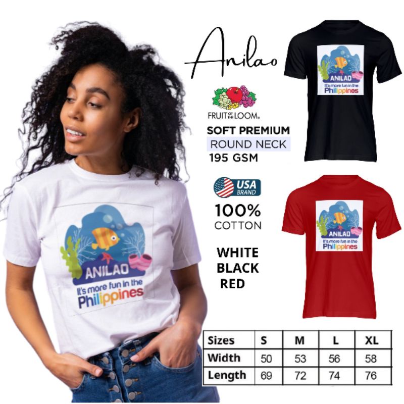 Anilao Fruit of the Loom T-Shirt Round Neck 100% Cotton