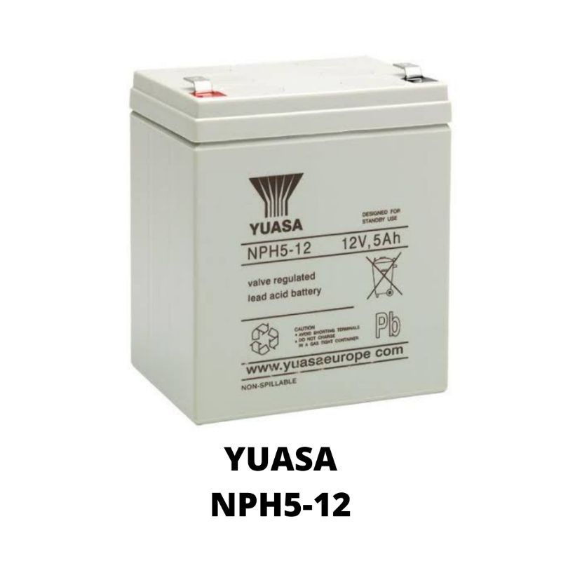 Yuasa 12V 5Ah 20hr NPH5-12 Battery 12 Volts 5 Ampere UPS replaces 12V 4.5Ah 4.5A