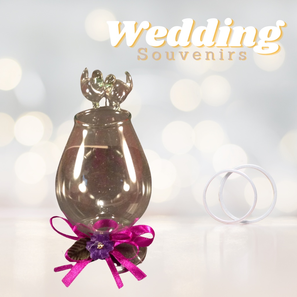 Chalice Goblet Glass Wedding Souvenir & Giveaways (Minimum of 20 pcs)