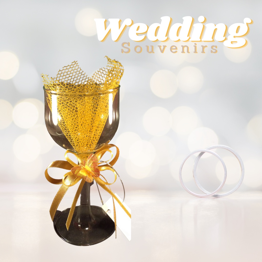 Champagne Glass Long Stem Wedding Souvenir & Giveaways (Minimum of 20 pcs)