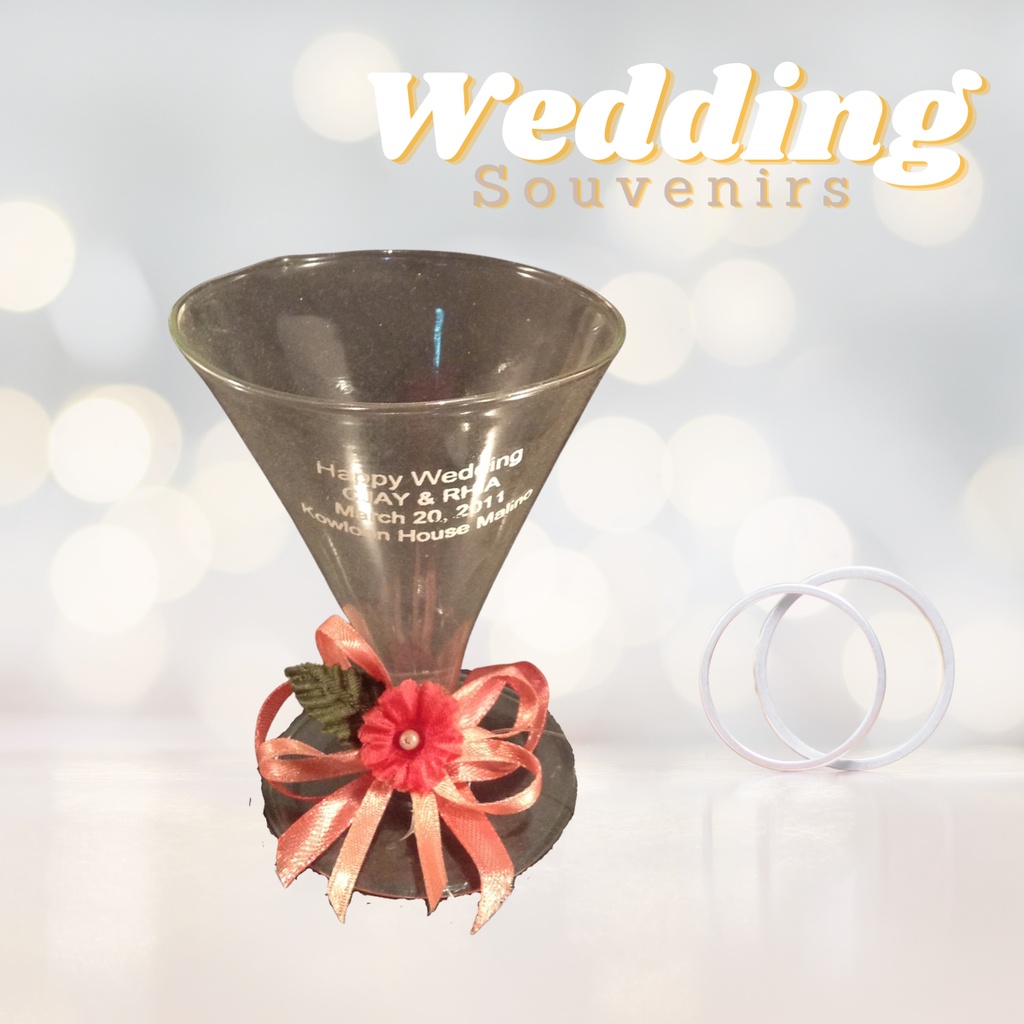 Champagne Glass V Shaped Flute Wedding Souvenir & Giveaways (Minimum of 20 pcs)