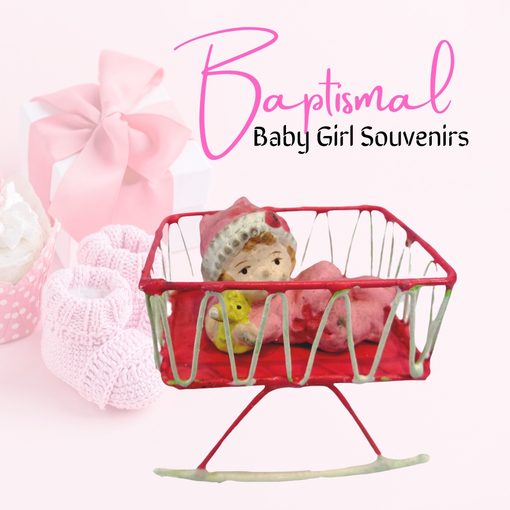 Baptismal and Birthday Souvenir and Giveaways for Baby Girl - Crib (Minimum order of 20pcs)