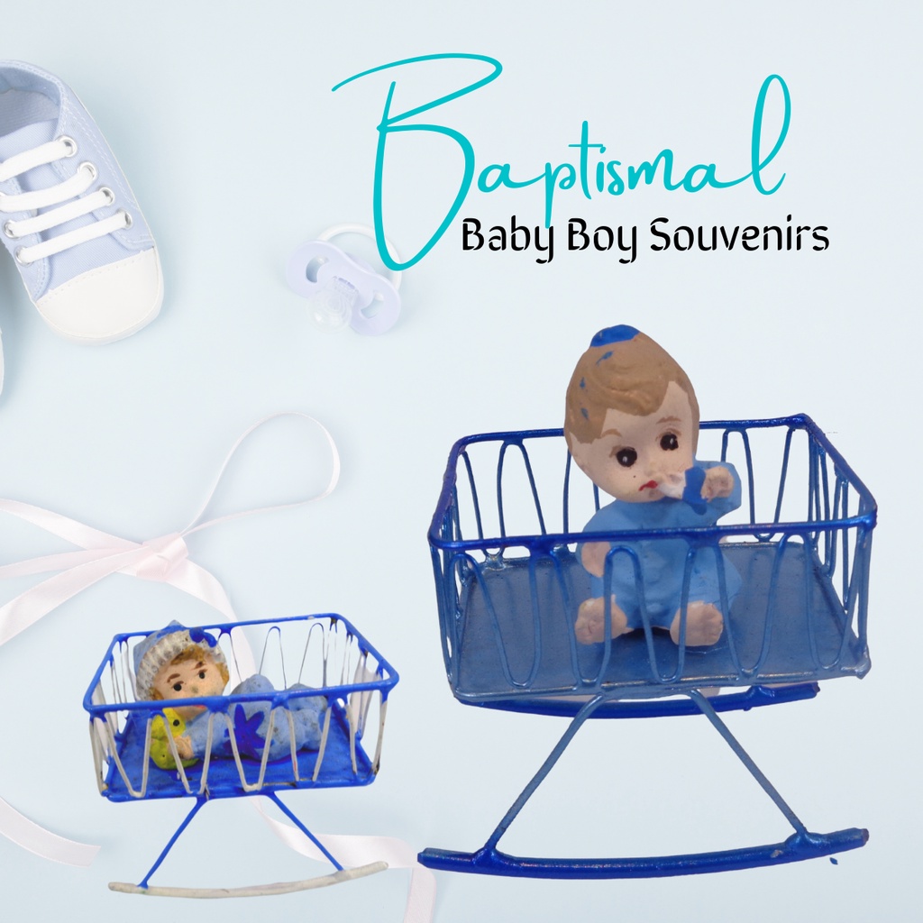 Baptismal and Birthday Souvenir and Giveaways for Baby Boy - Crib (Minimum order of 20pcs)