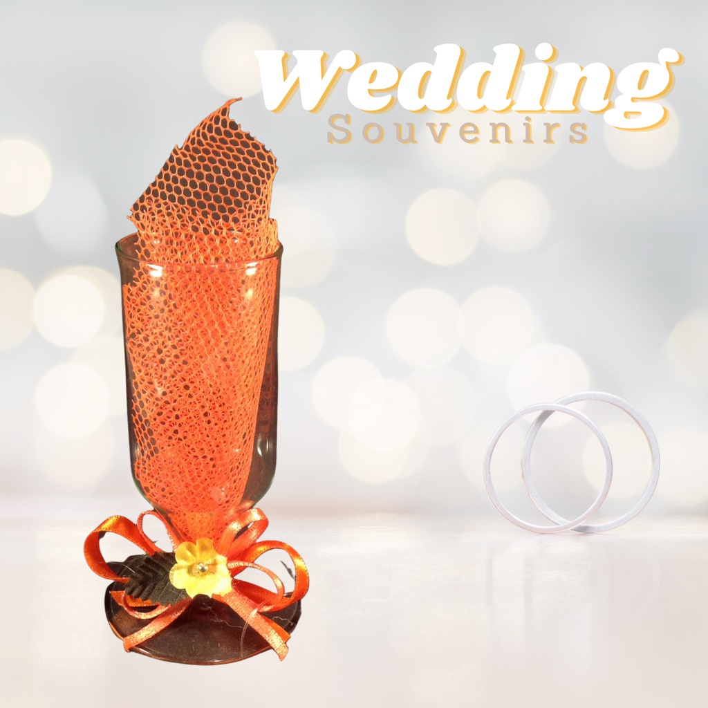Champagne Flute Glass Short Stem Wedding Souvenir & Giveaways (Minimum of 20 pcs)