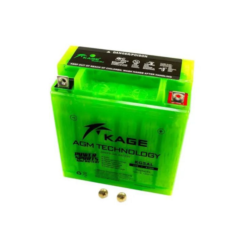 KAGE KG5AL Green Gel Motorcycle Battery (YB5L-B 12N5-3B)