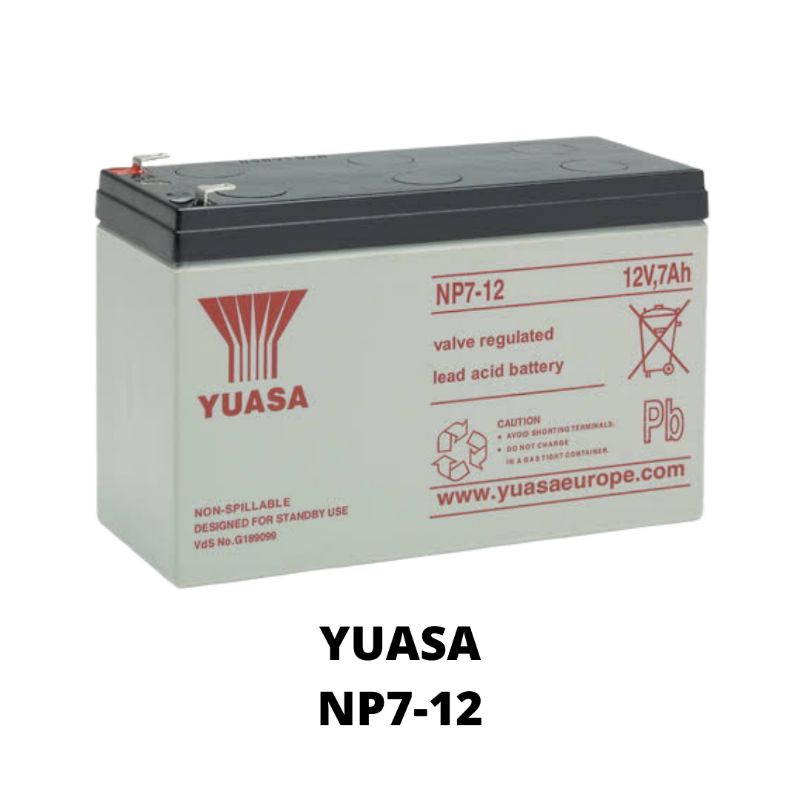 Yuasa UPS Battery 12V 7Ah 20hr NP7-12 12 VRLA Rechargeable Valve Regulated Lead Acid Battery