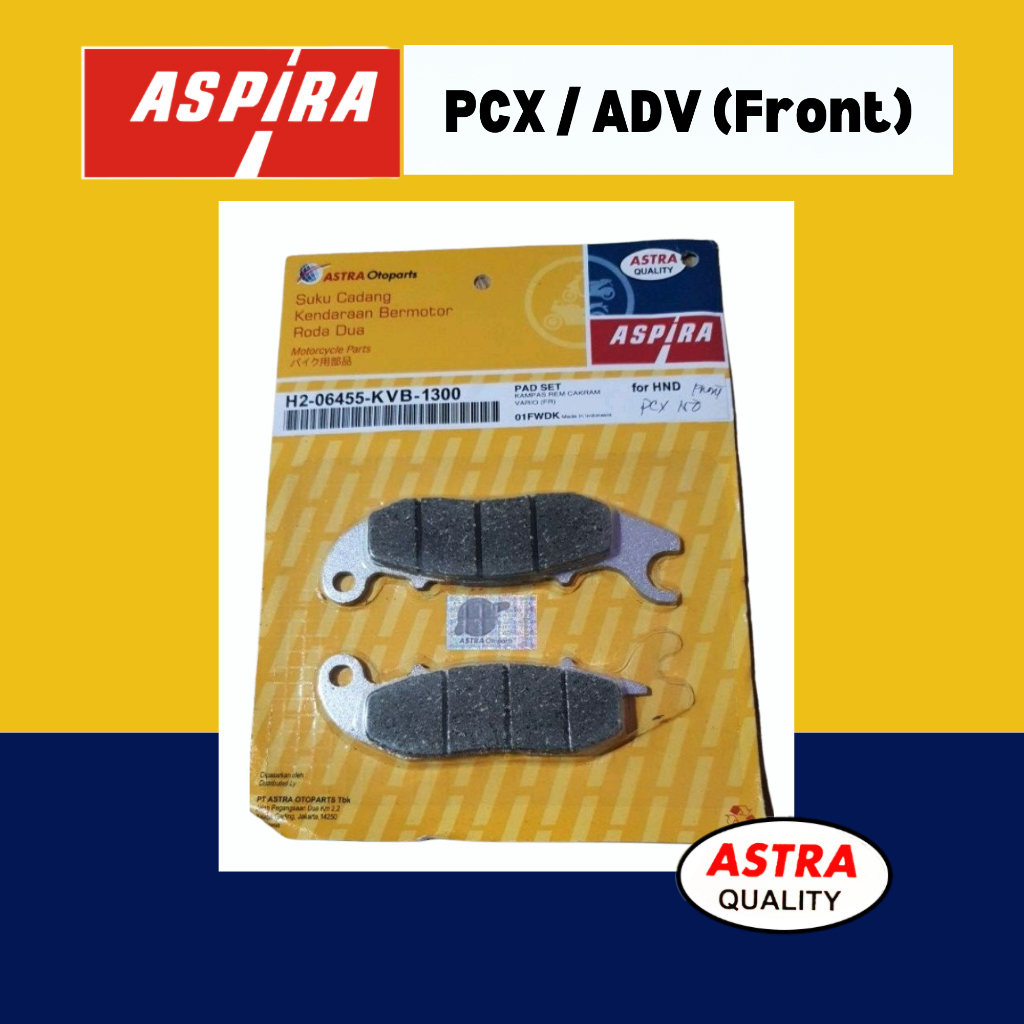 ASPIRA Break Pads for Honda PCX and ADV (Front)