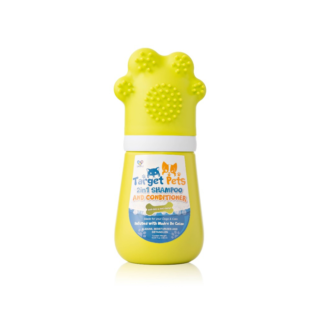 TARGET PETS 2-in-1 Shampoo and Conditioner Anti-fleas and Ticks Madre Cacao for Cats and Dogs 500ml