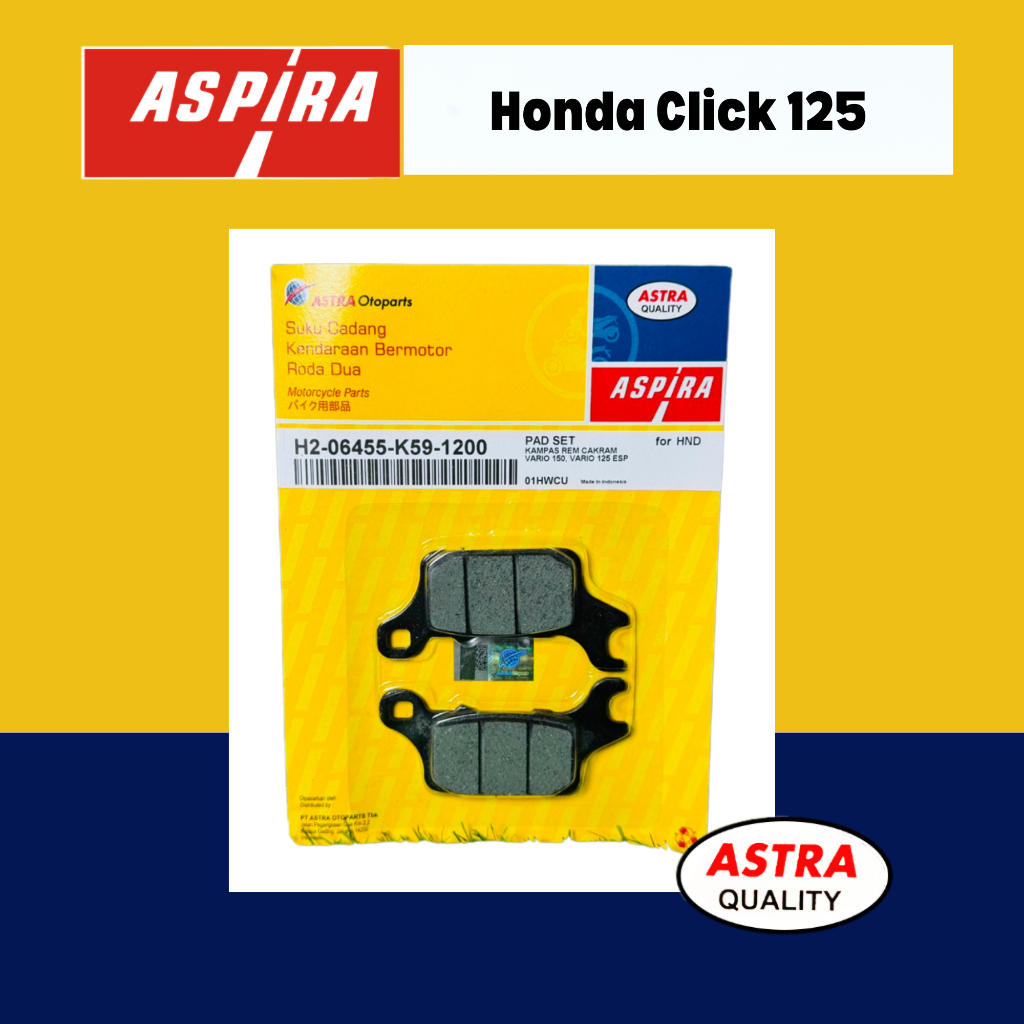 ASPIRA Break Pads for Honda Click 125, 150 and V2