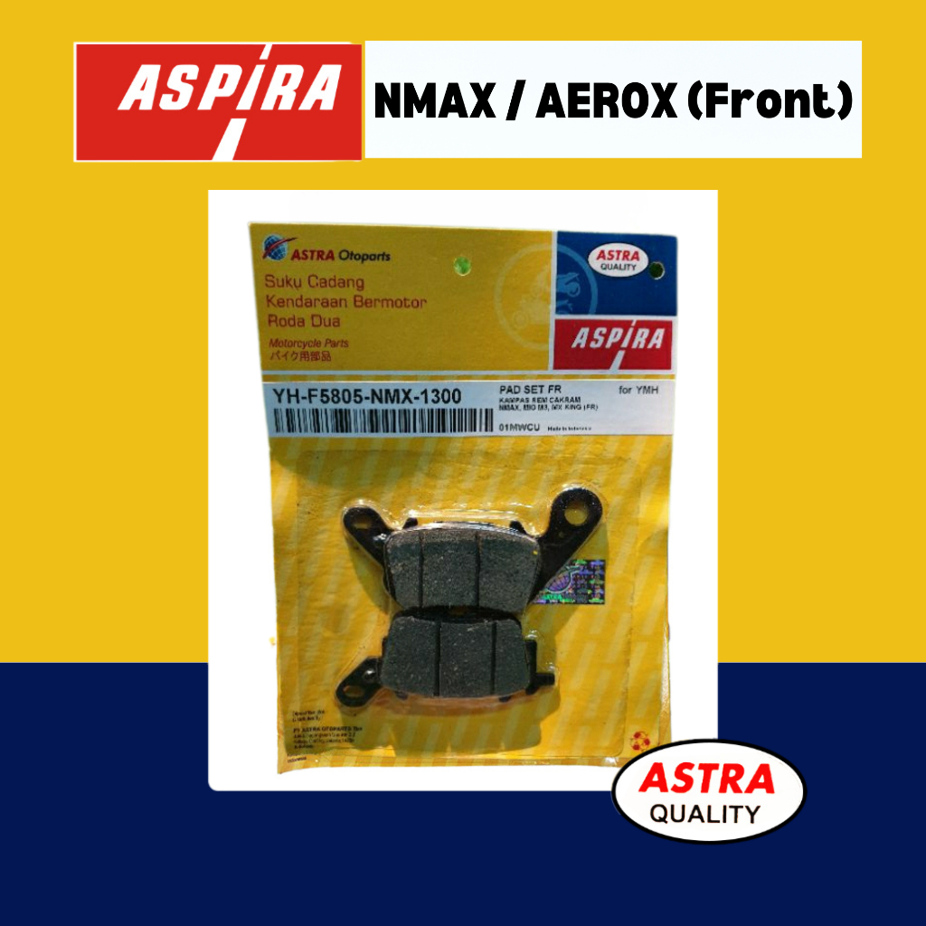 ASPIRA Break Pads for Yamaha Nmax and Aerox Front