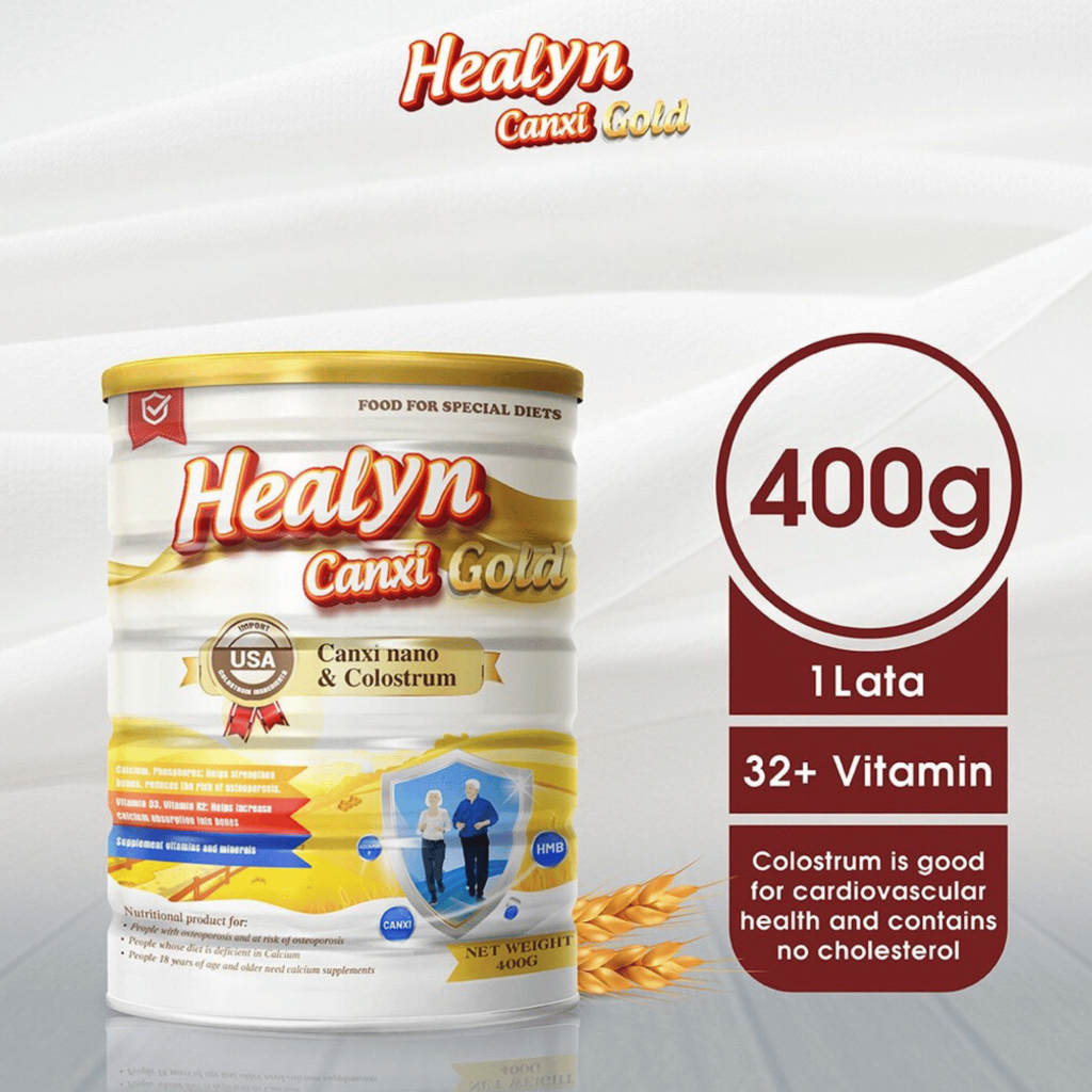 HEALYN Canxi Gold Milk 400g Colostrum Calcium Milk for Diabetic