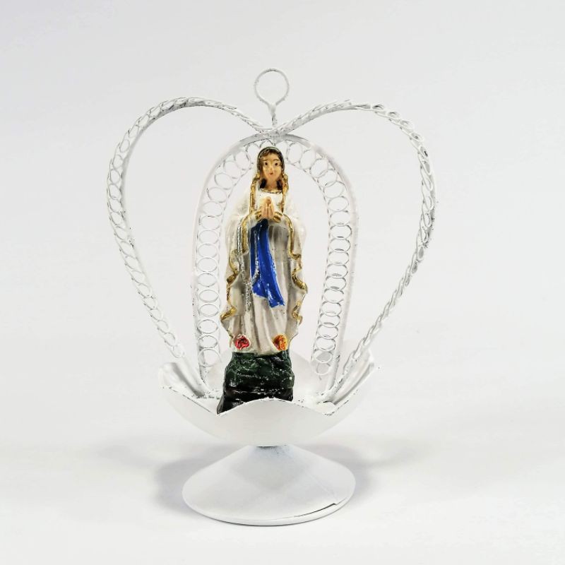Mama Mary Statue Religious Figurines Home Decor Accents in Tin Heart House
