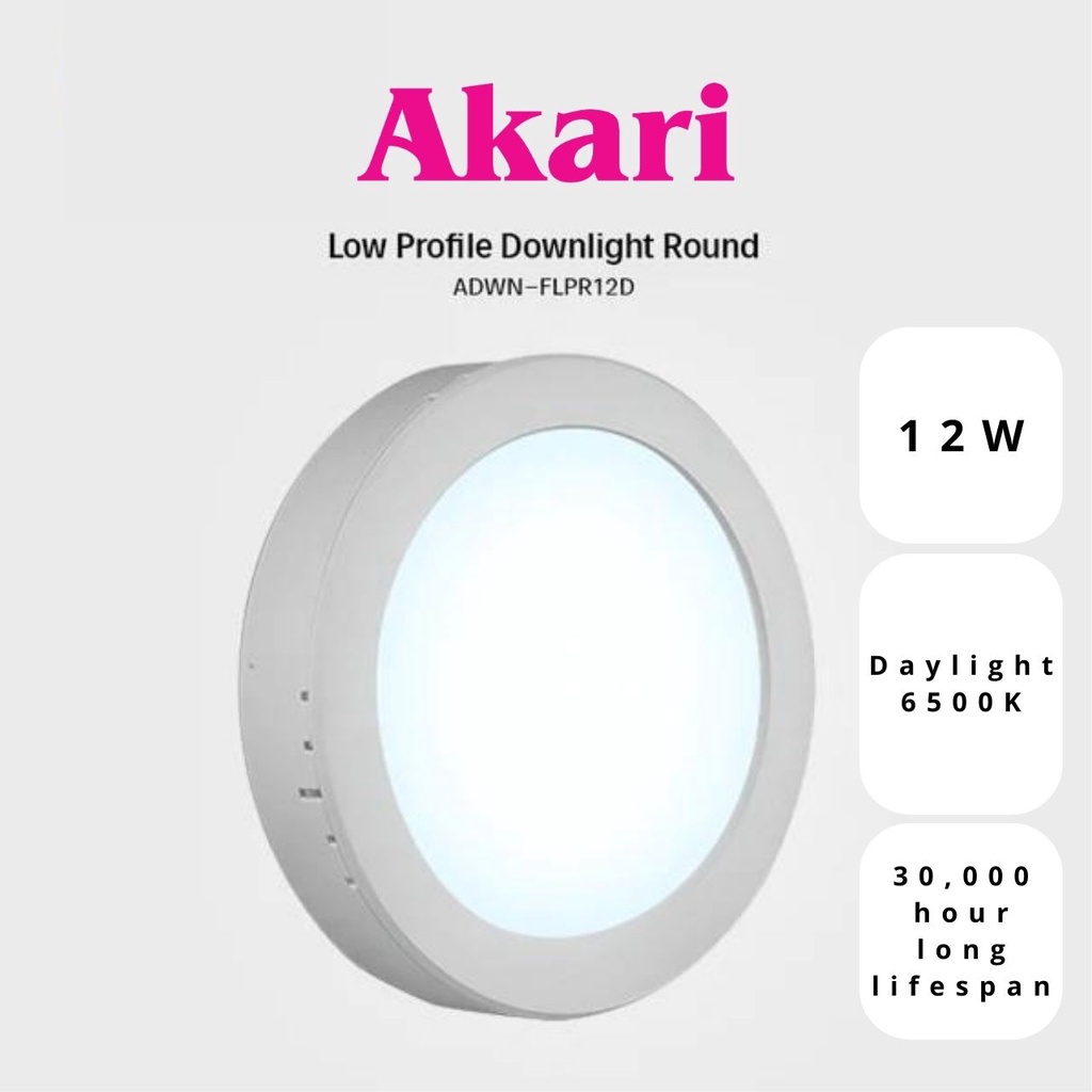 Akari LED Round Downlight Low Profile Ceiling Light 12W Spotlight Pin Lights (ADWN-FLPR12D)