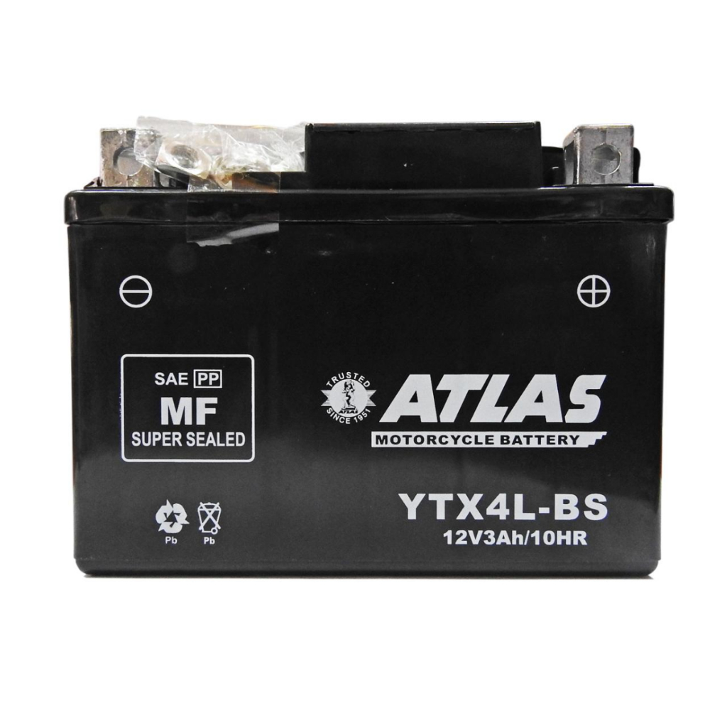 Atlas YTX4L-BS High Performance Maintenance Free - Motorcycle Battery