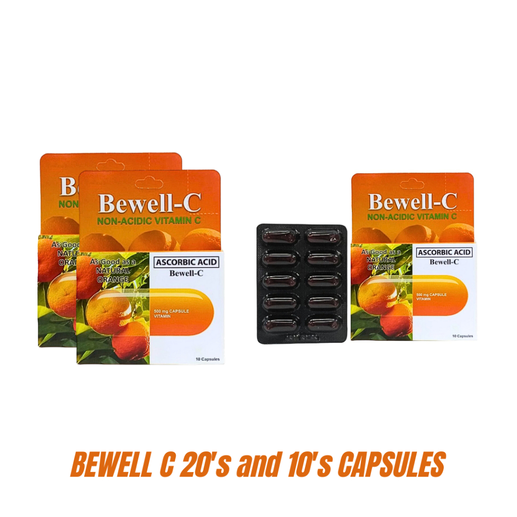 Bewell-C Non-Acidic Vitamin C Sodium Ascorbate 500mg 20's / 10's Capsule (Boost your Immune System)