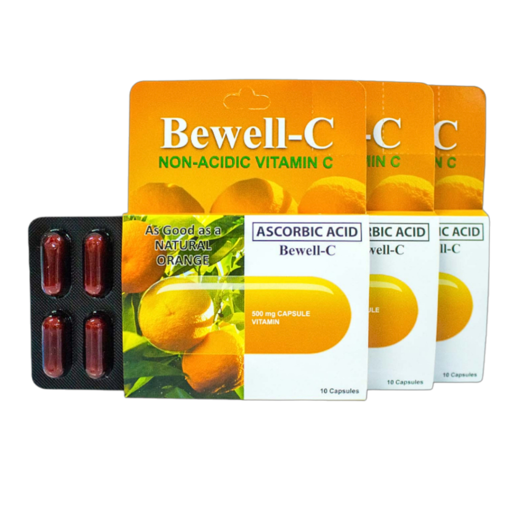 Bewell C Non Acidic Vitamin C supplement 500mg Capsules, 3Flaps, 30 capsules