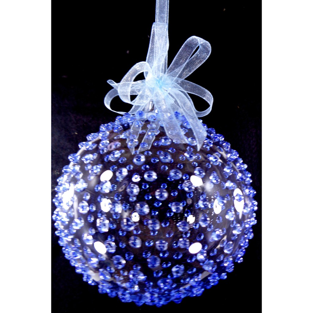 Set of 6pc Colored Dotted Corona Glass Christmas Ball Ornaments in 2.5”, 3”, 3.5”, 4” with Organza R