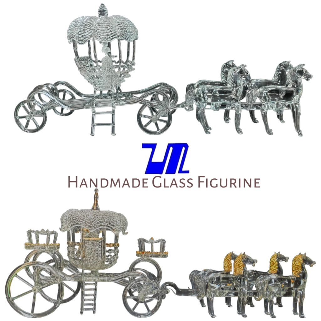 Cinderella Carriage Wedding Souvenir / Debut Souvenir Handmade Glass Figurines