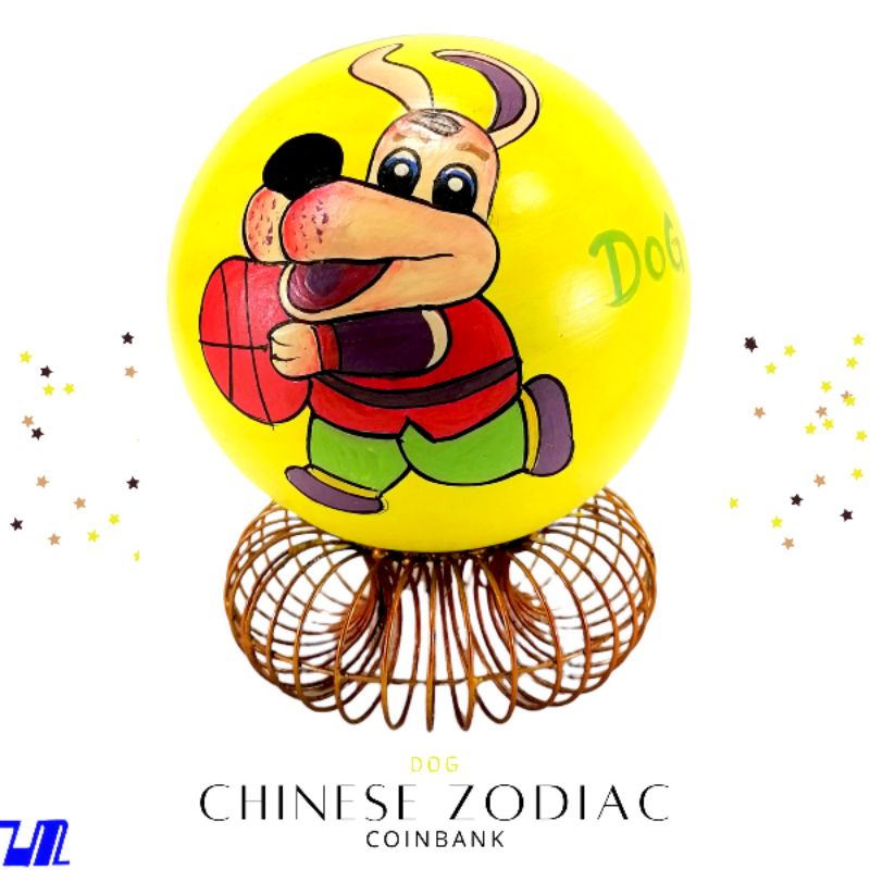Alkansya Coin Bank for Kids Dog Chinese Zodiac Sign