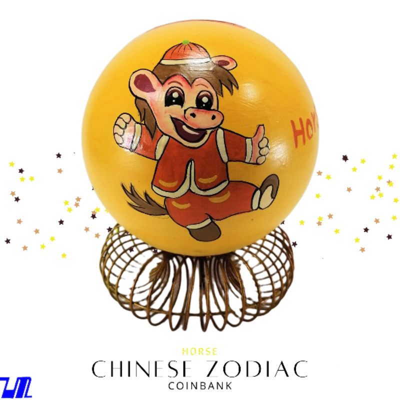 Alkansya Coin Bank for Kids Horse Chinese Zodiac Sign