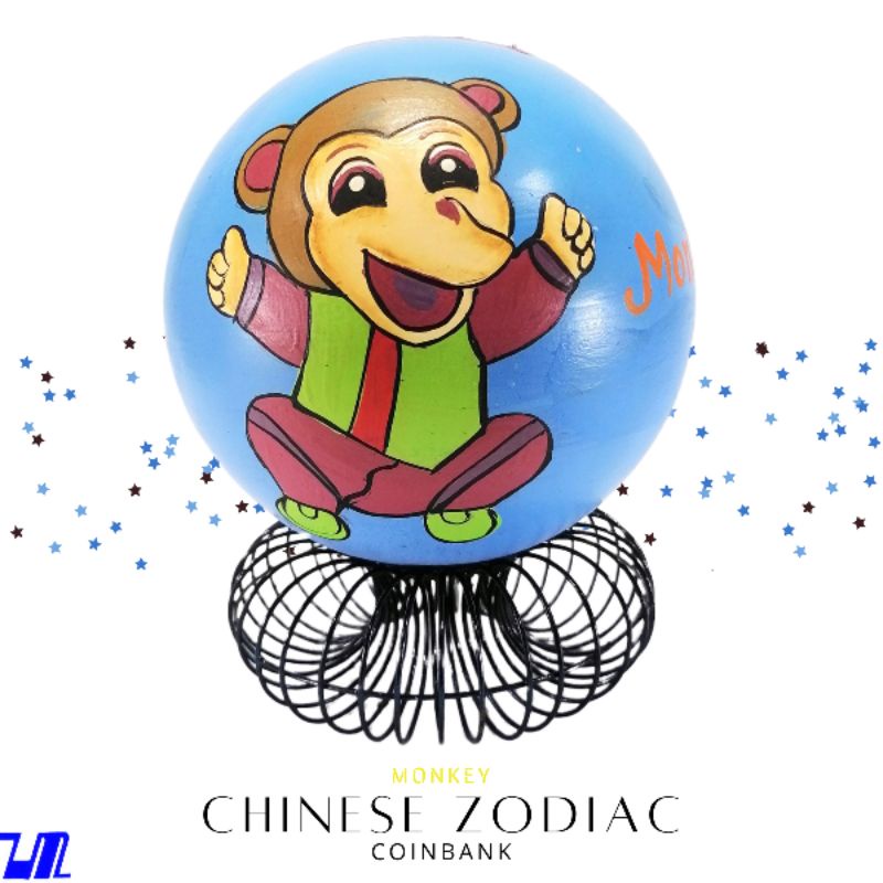 Alkansya Coin Bank for Kids Monkey Chinese Zodiac Sign