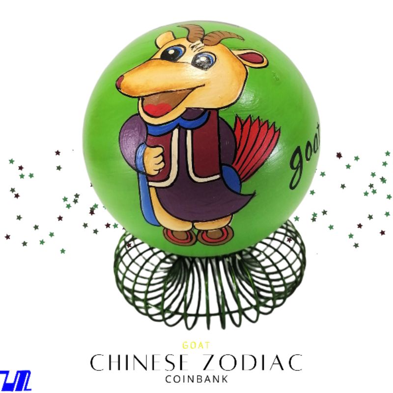 Alkansya Coin Bank for Kids Ram Chinese Zodiac Sign