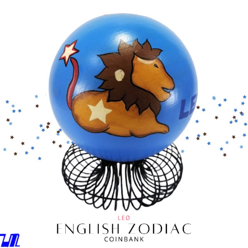 Alkansya Coin Bank for Kids English Leo Zodiac Sign