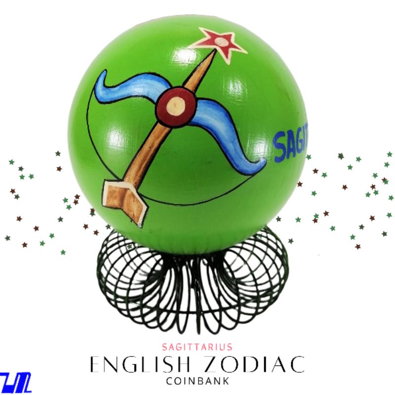 Alkansya Coin Bank for Kids English Sagittarius Zodiac Sign