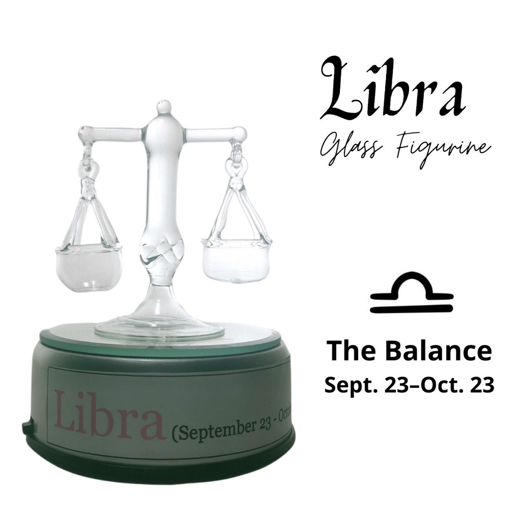 Libra Balance Zodiac Sign Glass Figurine Horoscope Collection