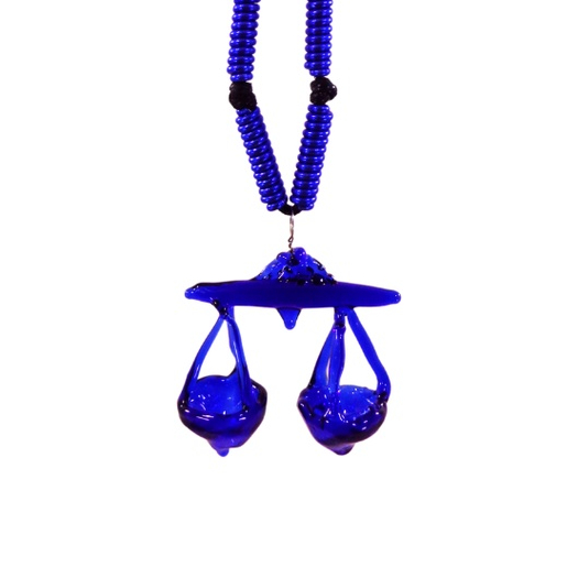 English Zodiac Sign Necklace Glass Pendant