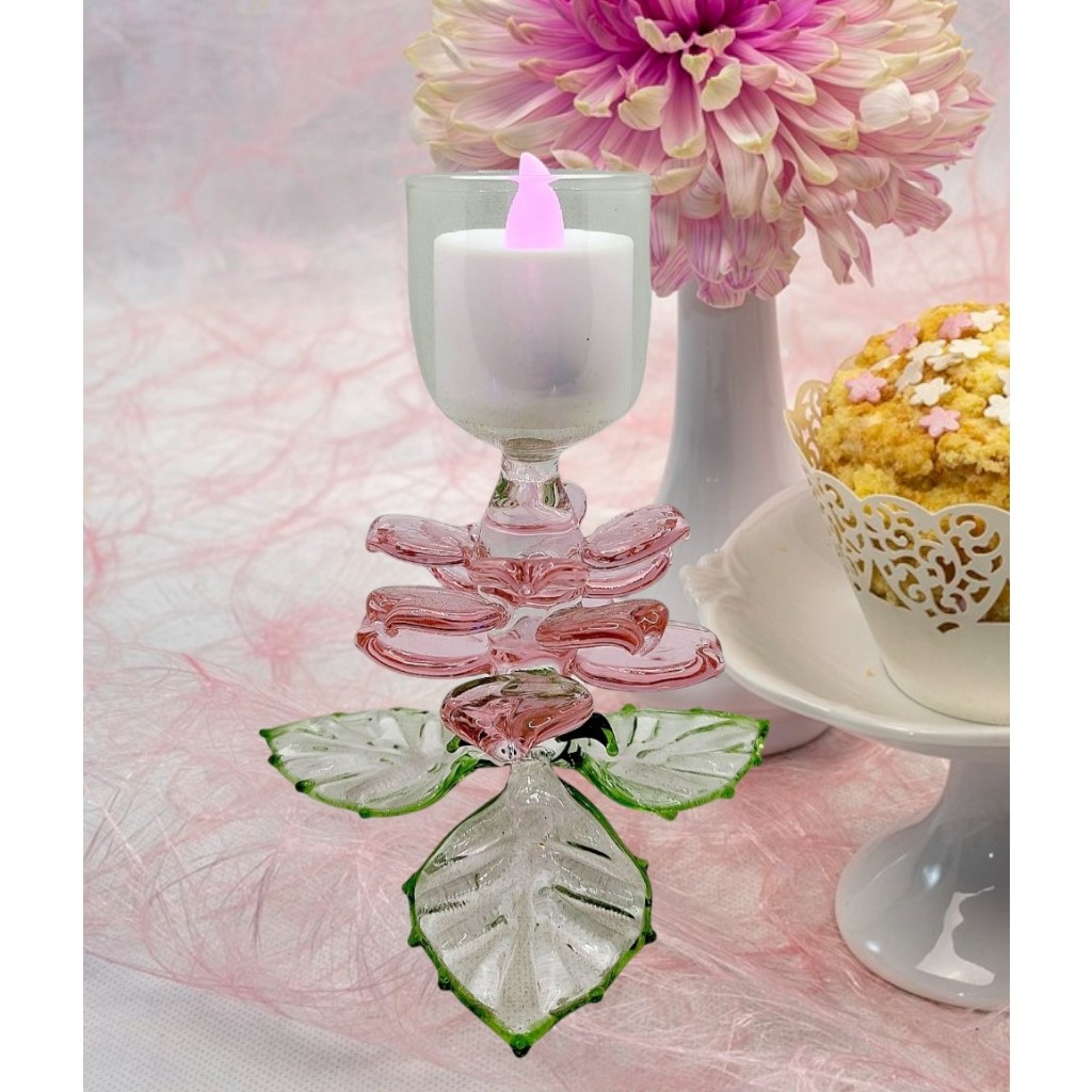 Glass Candle Holder Wedding Dining Table Decor Candelabra altar Home Decor Tea Light Candle