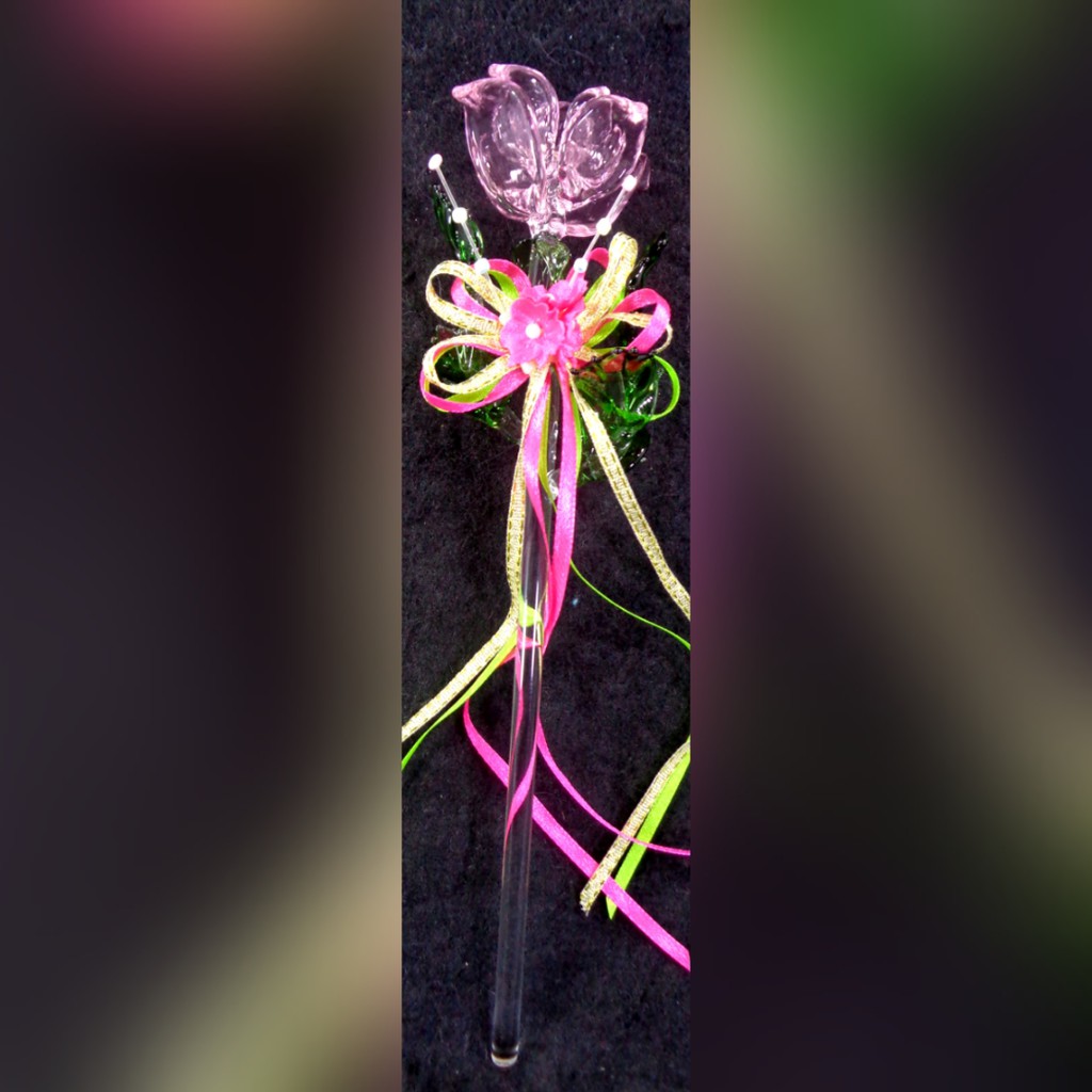 Artificial Rose with Ribbon Glass Flowers Gift Box, Valentine's Day, Anniversary Gift GLFL-2030