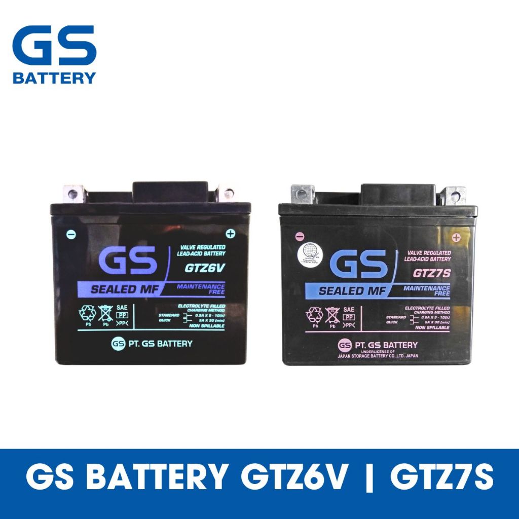 GS Motorcycle Battery GTZ6V | GTZ7S Maintenance Free Battery