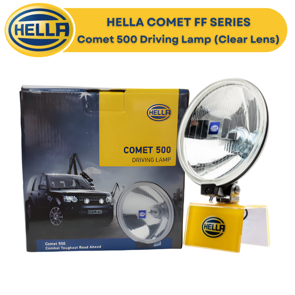 Hella Comet FF Series Comet 500 Driving Lamp (Clear Lens)