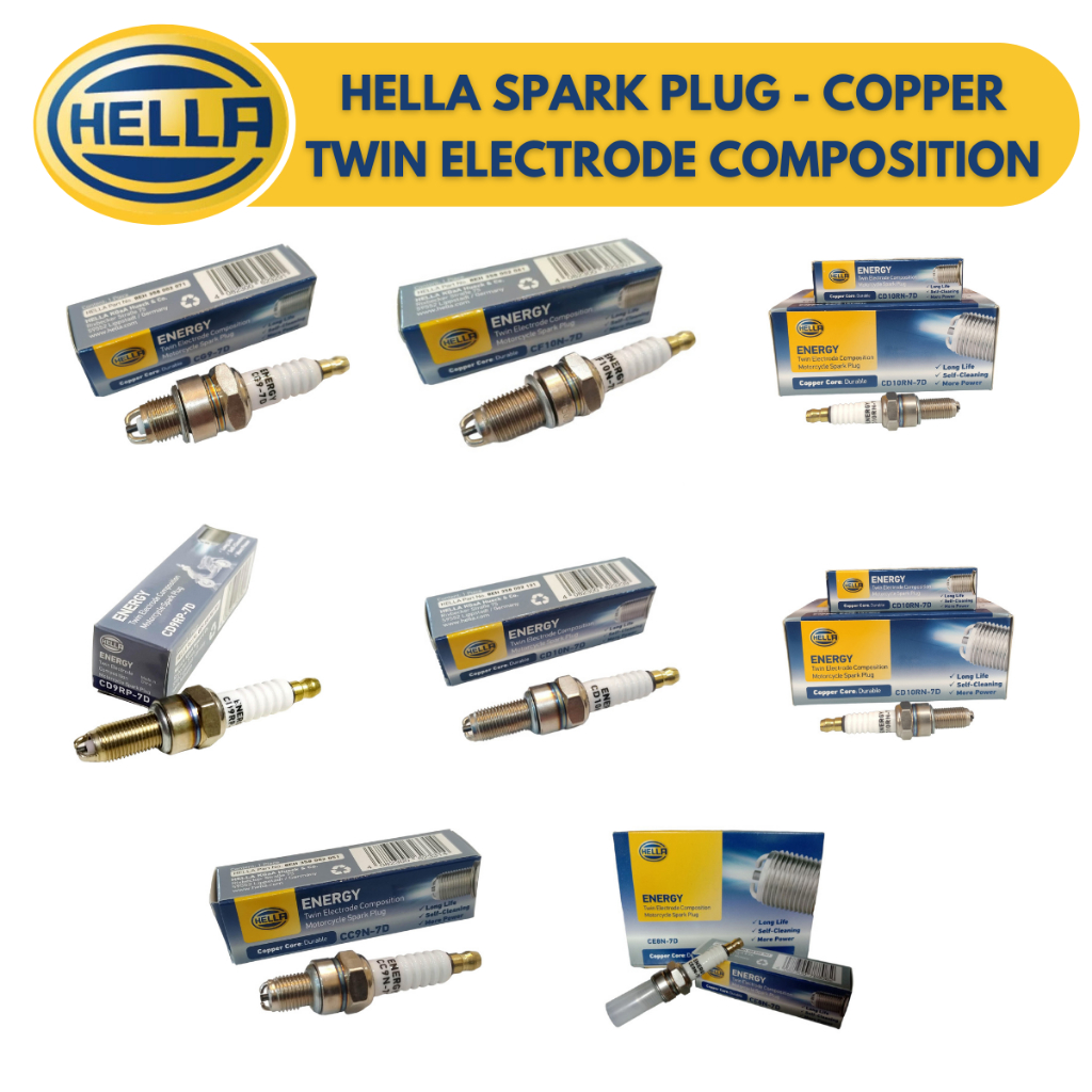 Hella Spark Plug - Copper (Twin Electrode Composition) Sparkplug for Motorcycle