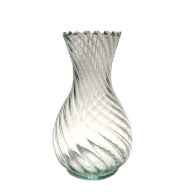 French Flower Vase Transparent Clear Glass FVJ LGV 009