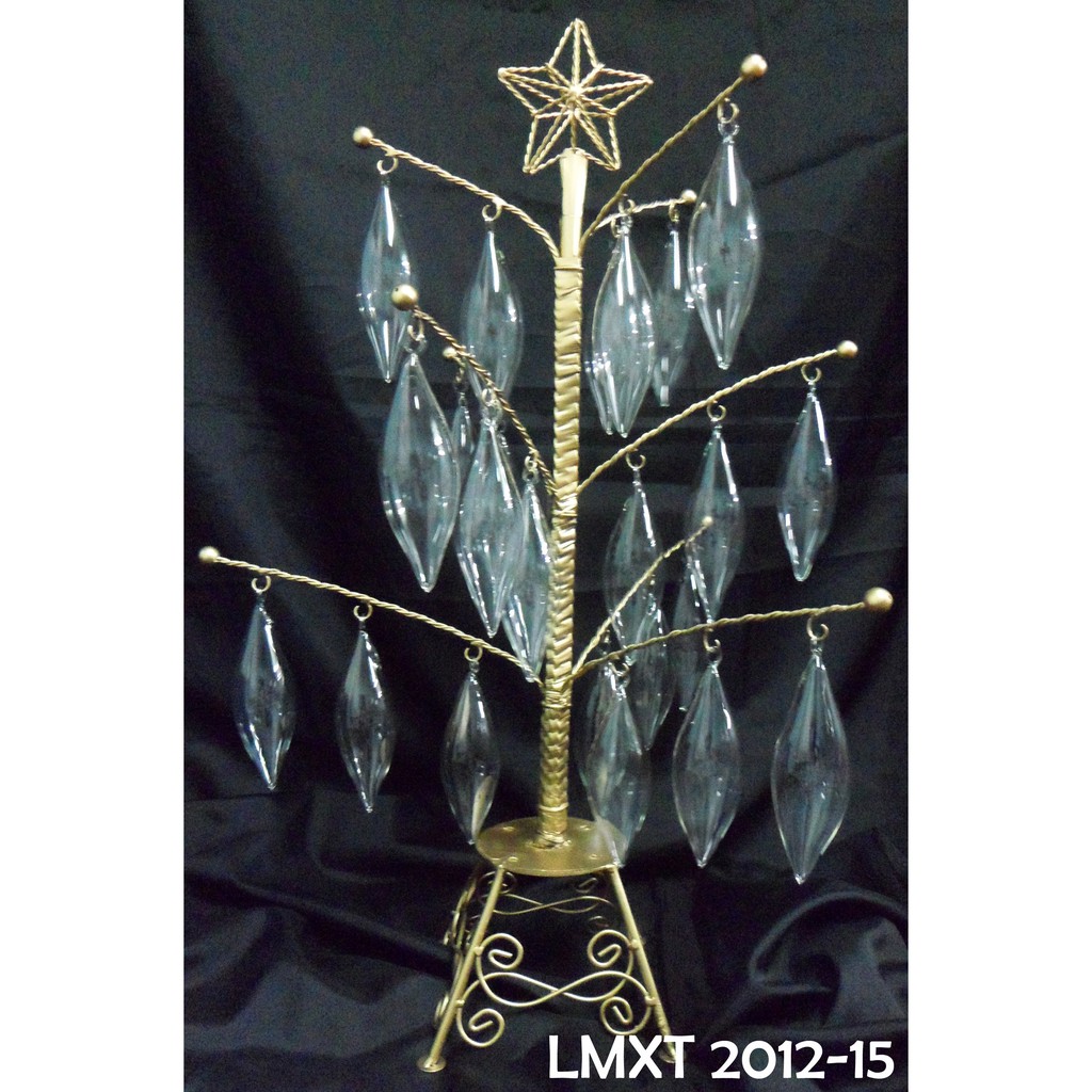 Tabletop Mini Christmas Tree Glass Ornaments Oval plain (mini)