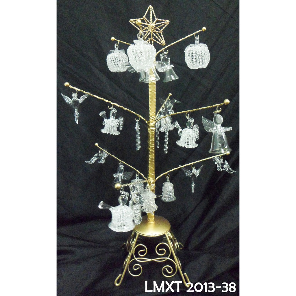 Tabletop Mini Christmas Tree w/ Pyrex Ornaments (assorted Designs 1)