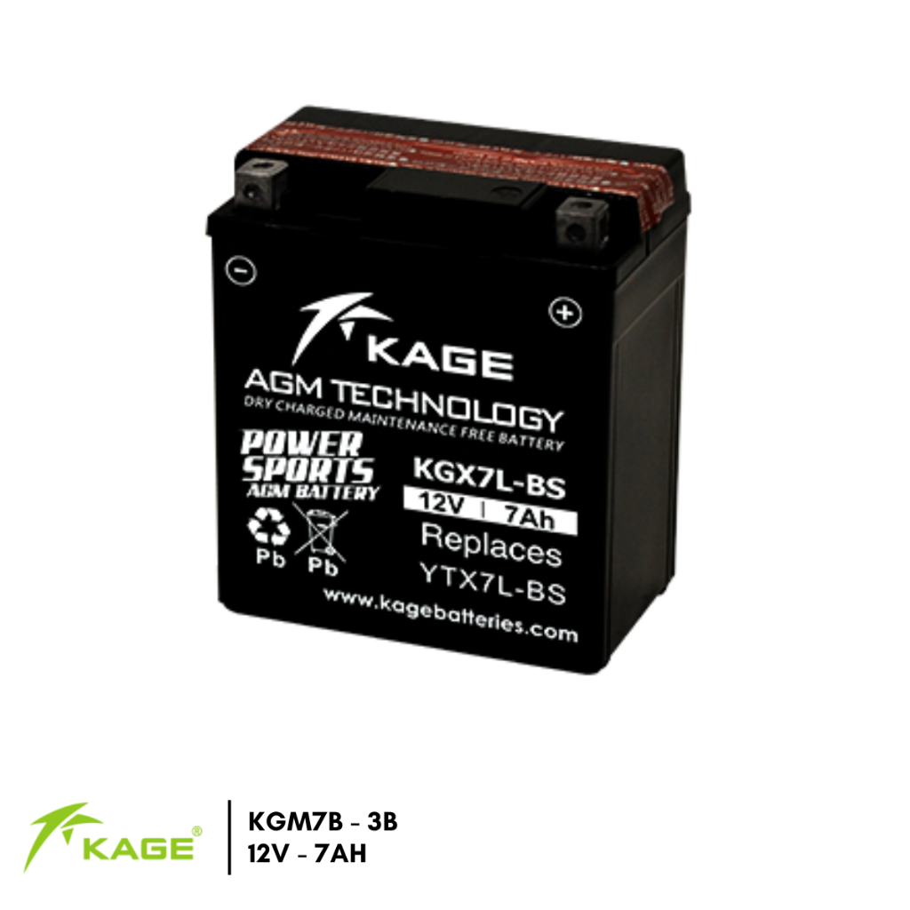 Kage Sealed KGM7B-3B -  Motorcycle Battery /  YB7B-B