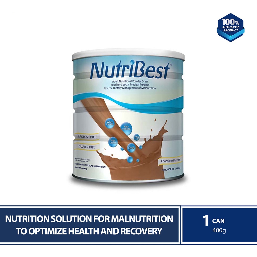 Nutribest Chocolate 400g Can (Oral Nutrition Solution For Malnutrition To Optimize Health & Recovery