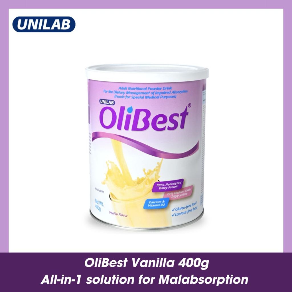 Olibest Vanilla Gluten-Free 400g Can (All-in-1 Malabsorption) - Powder