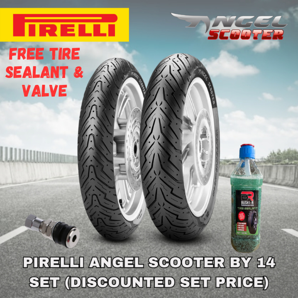 Pirelli Angel Scooter Tubeless by Size x14 Set (Discounted Set Price)