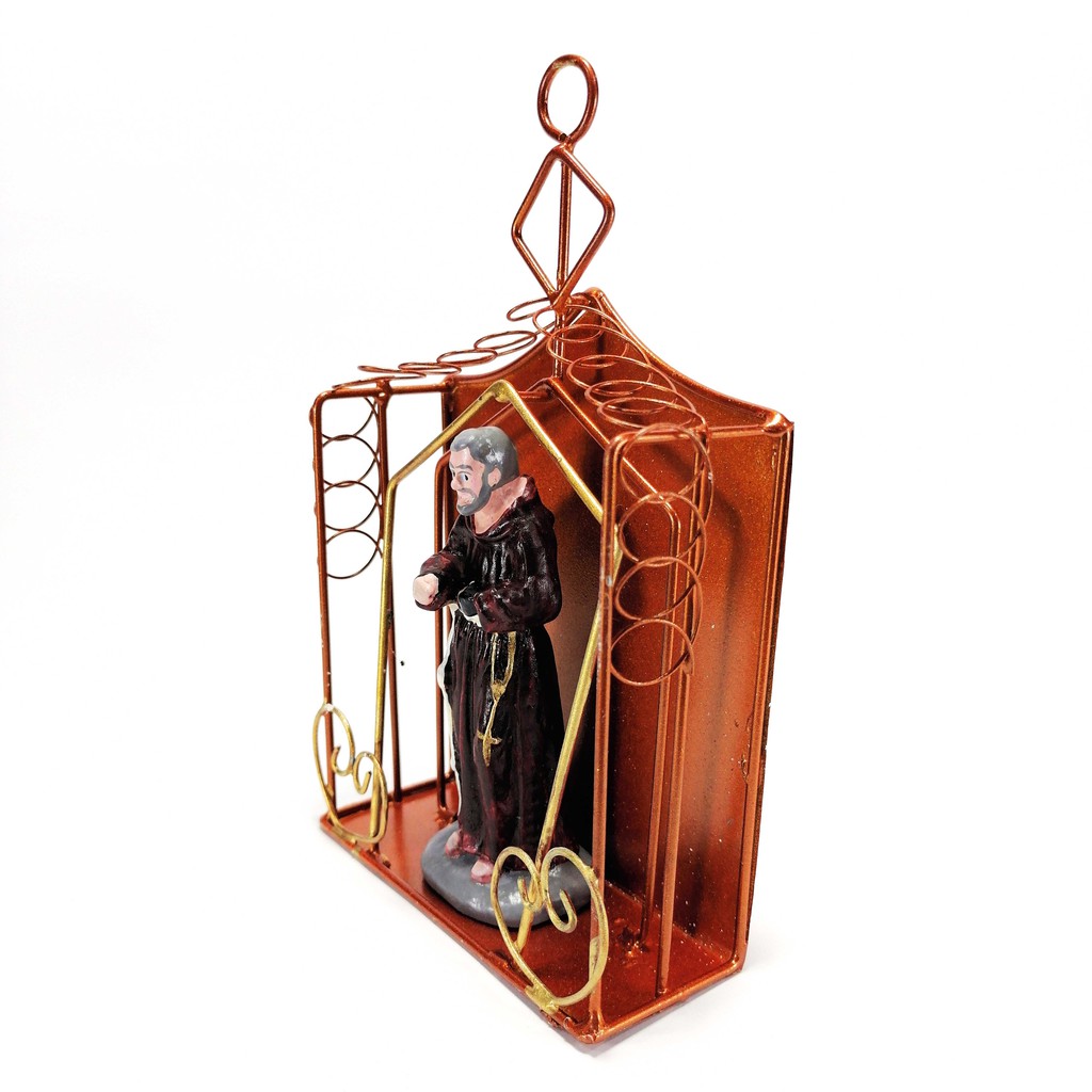 Padre Pio Statue Religious Figurines Home Decor Accents in Tin House Designs
