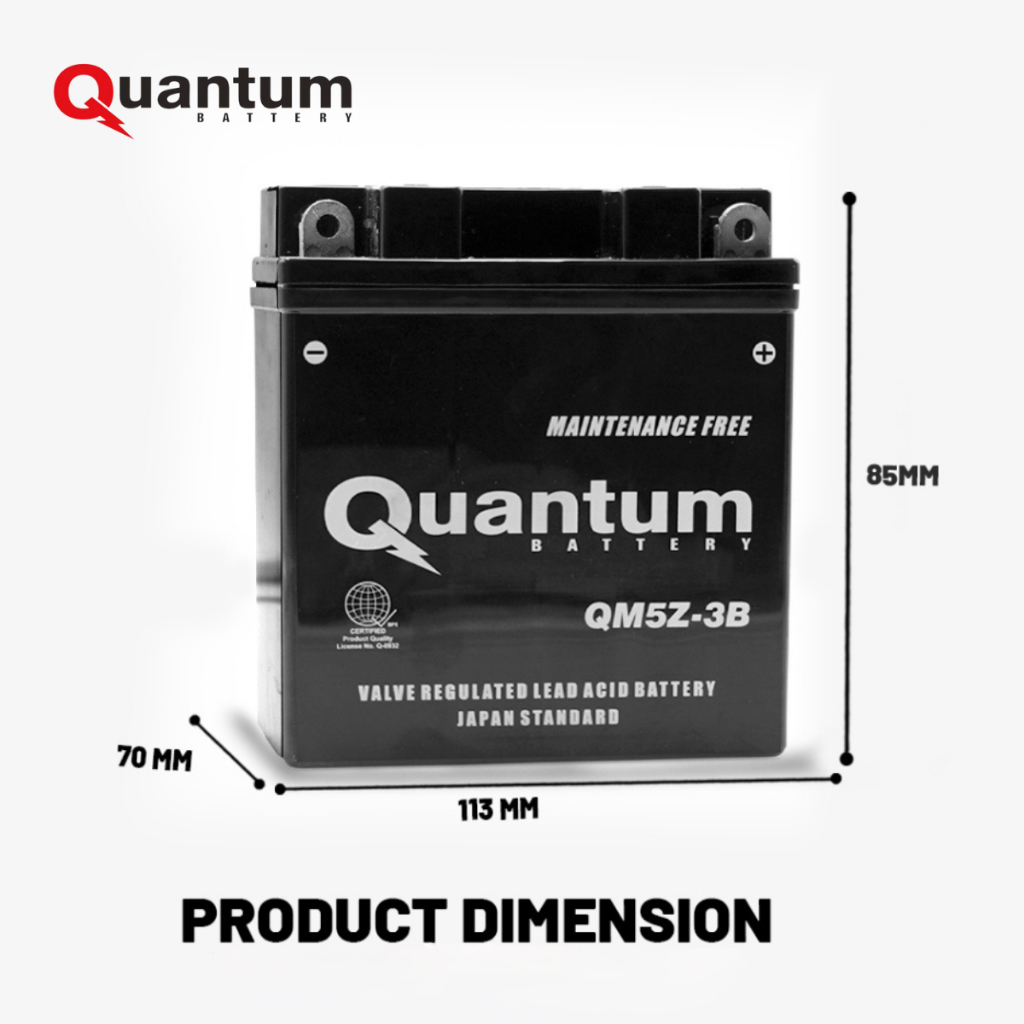 Quantum QTZ5S/ QTZ7S / QM5Z-3B / QTZ7V / QTZ8V -Motorcycle Battery Maintenance Free - Image 4