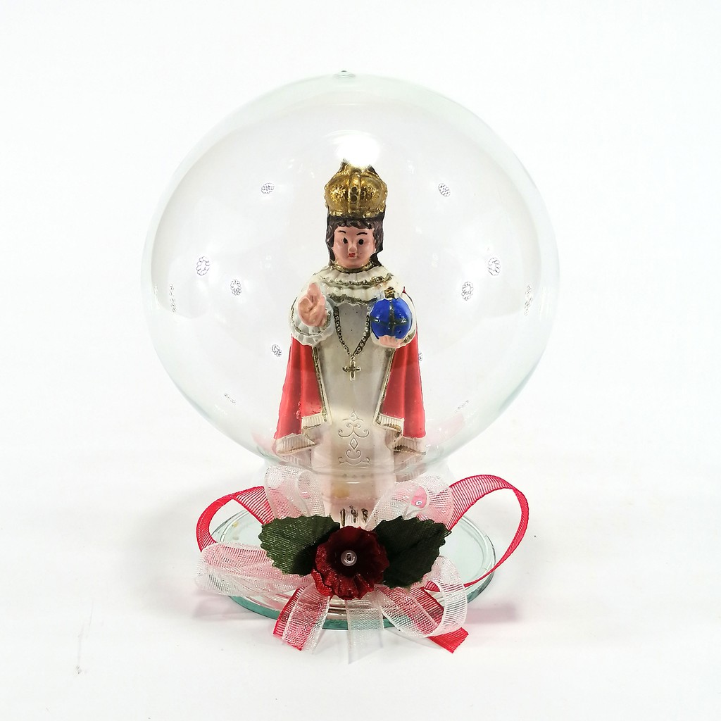 Santo Nino Religious Figurines Home Decor Accents in Glass Ball 4"
